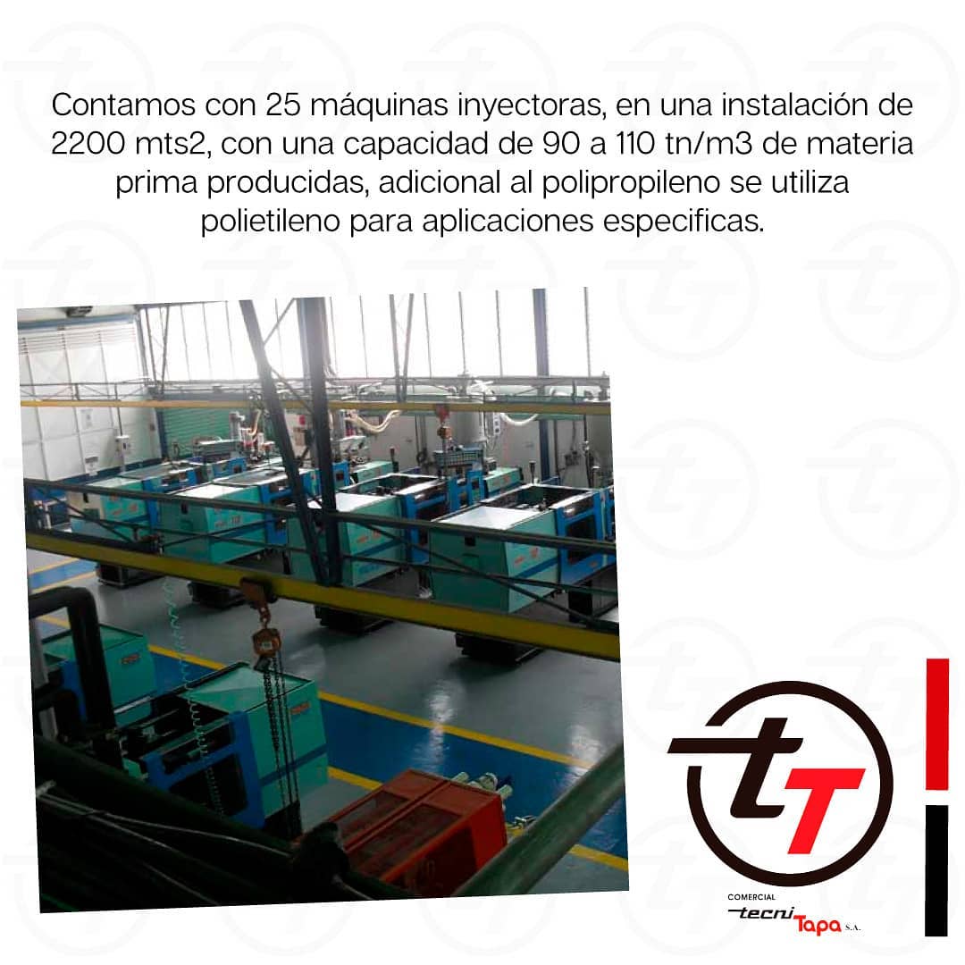 Actualmente la empresa se encuentra ubicada en la Urbanización Industrial La Llovizna en Carrizal, Edo. Miranda y  cuenta con 25 máquinas inyectoras, en una instalación de 2200 mts2, con una capacidad de 90 a 110 tn/m3 de materia prima producidas, adicional al polipropileno se utiliza polietileno para aplicaciones específicas.

Su objetivo es mantenerse a la vanguardia en las tecnologías de tapas plásticas aplicando investigación y desarrollo para implantar nuevas tapas al mercado, hoy en día globalizado, con el propósito de brindar a sus clientes un producto de calidad, precio justo, entrega personalizada y oportuna.

Cuenta con una gran variedad de productos terminados con dimensiones desde 18 mm hasta 83 mm a base de polipropileno, tales como de tipo Rosca, Disc top, Push pull y Salero. Además, se produce en la planta productos a base a polietileno tal como goteros, vertederos y tapones.
.
.
.
#tecnitapa #plastico #polipropileno #carrizal #venezuela #tapas #tapasplasticas #miranda